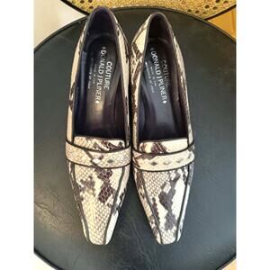 Couture Donald J. Pliner Snakeskin Leather Kitten Heel Pumps Women's Sz 6M Italy